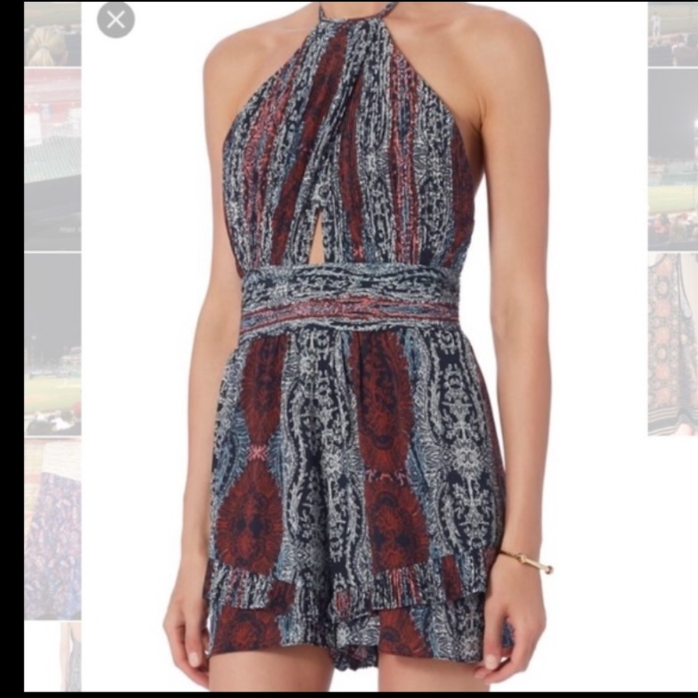 Intermix Paisley Provo Halter Romper